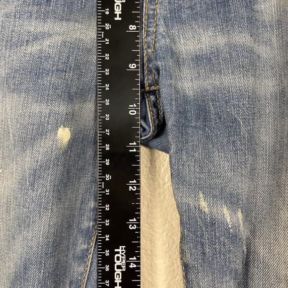Dsquared2 Slim Straight Denim Jeans Blue Size IT 40 Distressed Streetwear Y2K - Picture 15 of 15